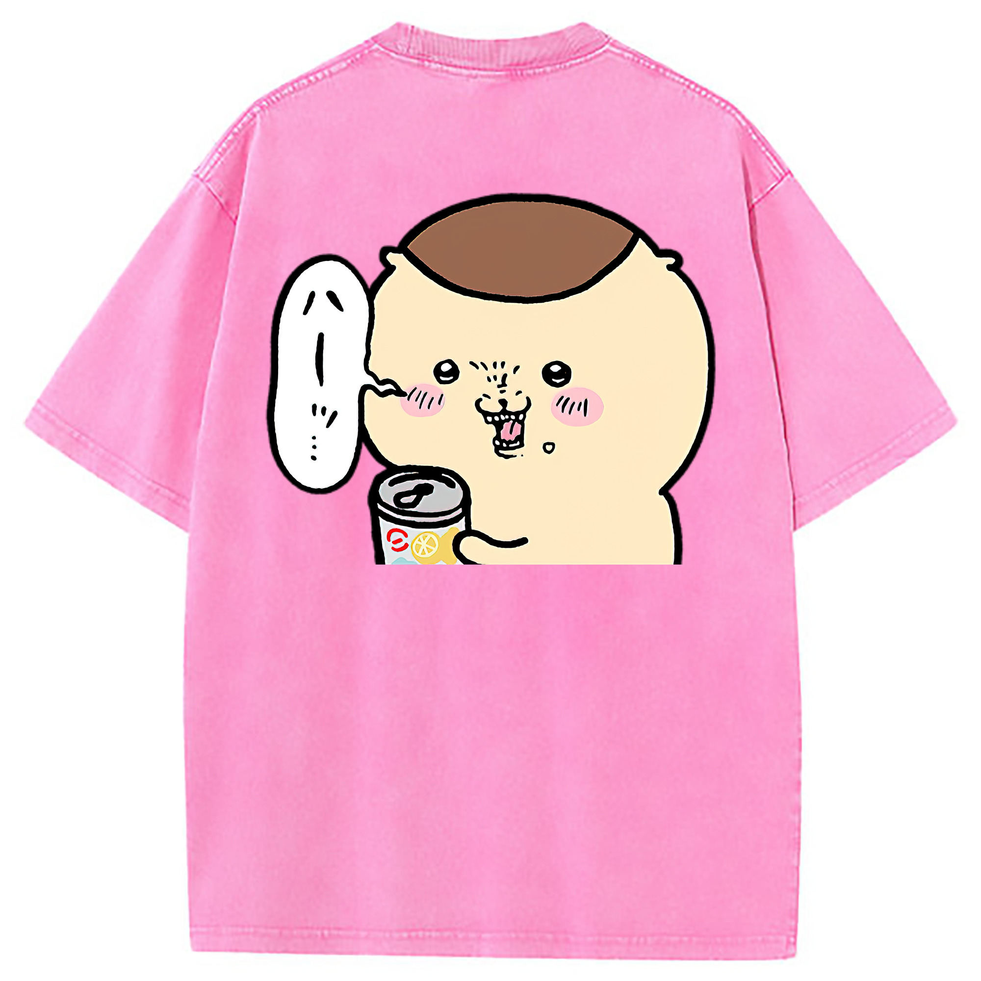 （画像用） ちいかわ くりまんじゅう Chii-kawa kuri manjū 綿100% ヴィンテージ風 半袖Tシャツ（背面プリント）